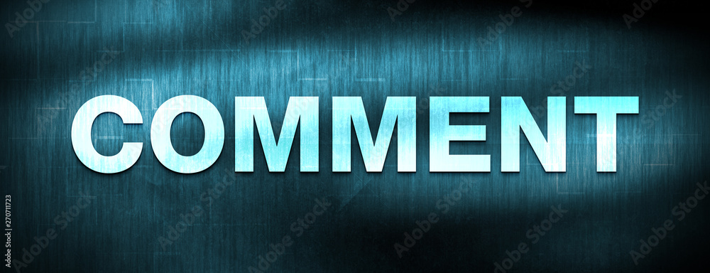 Comment abstract blue banner background