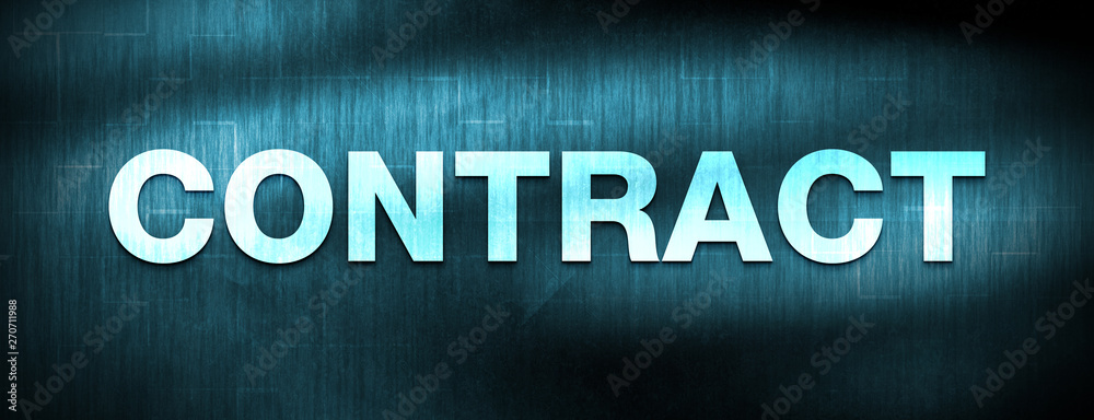 Contract abstract blue banner background