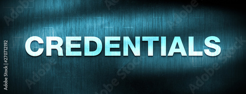 Credentials abstract blue banner background