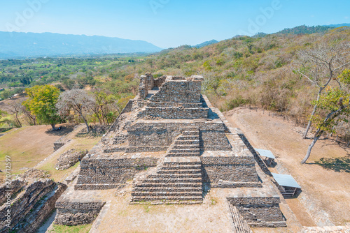 The ancient pyramids of Tonina, a Mayan Archaeological Site in Chiapas, Mexico