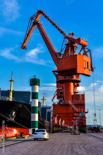 Wallpaper Mural Heavy Loader Working in a Harbour Torontodigital.ca