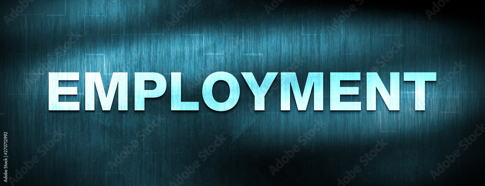 Employment abstract blue banner background