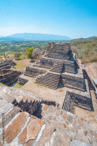 The ancient pyramids of Tonina, a Mayan Archaeological Site in Chiapas, Mexico