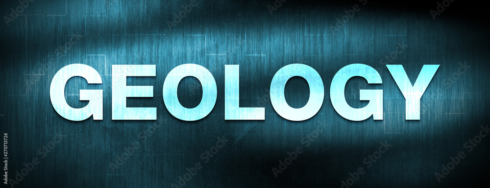 Geology abstract blue banner background