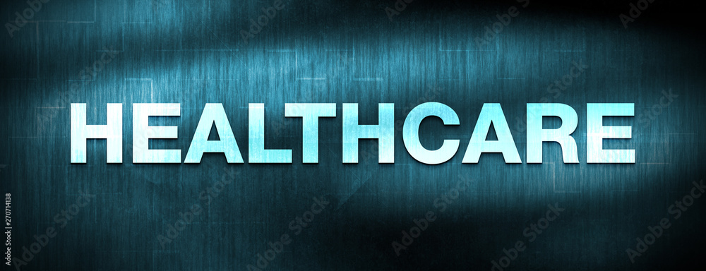 Healthcare abstract blue banner background