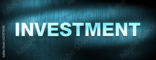 Investment abstract blue banner background