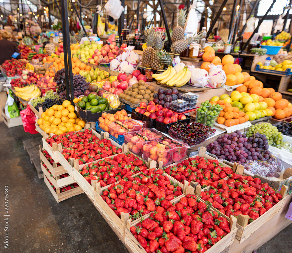 Traditional fruits and vegetables market.