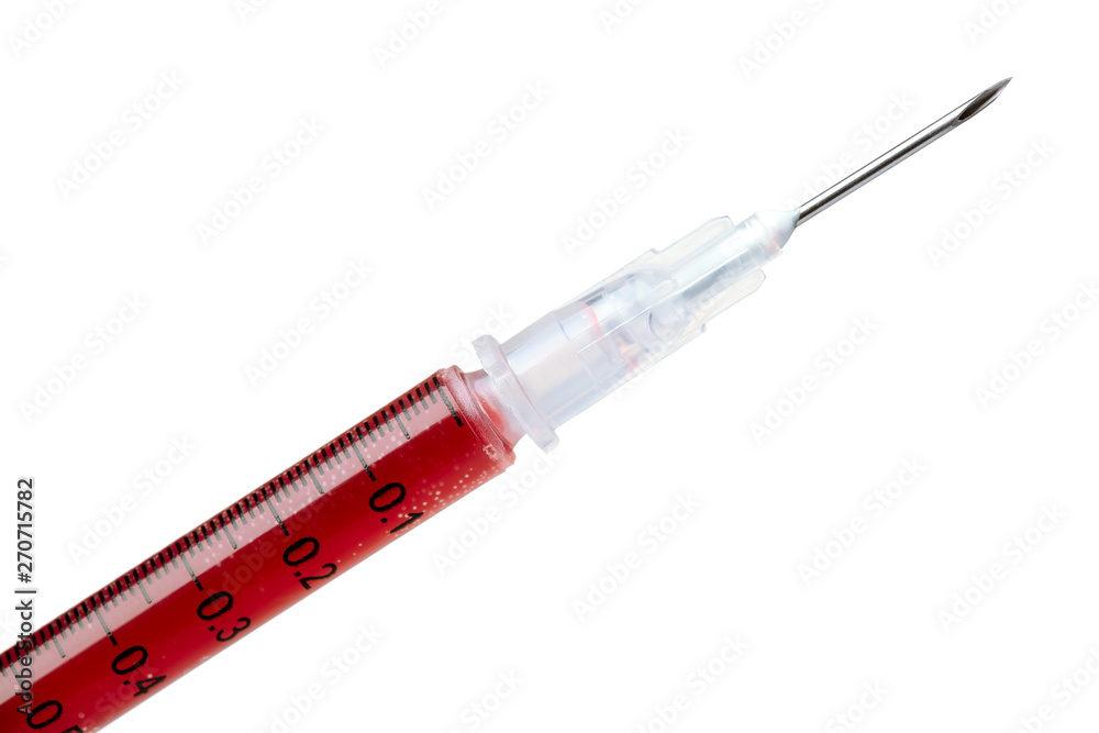 Sharp syringe leaking blood Sharp syringe leaking blood