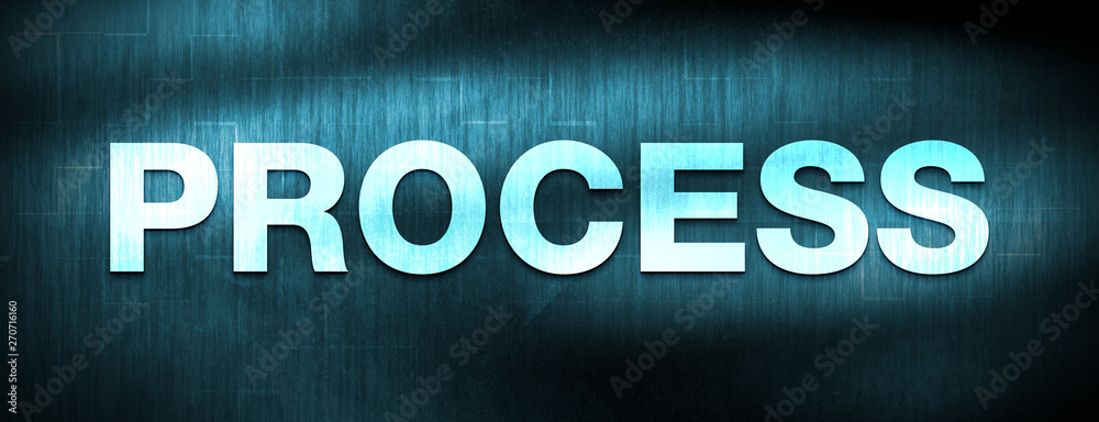 Process abstract blue banner background