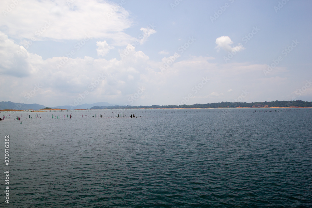 View of Nam Ngeum Reservoir In Vientiane, Lao PDR