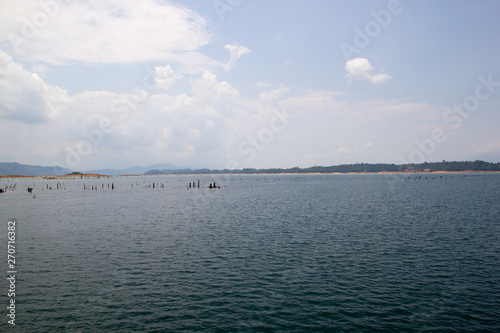 View of Nam Ngeum Reservoir In Vientiane  Lao PDR