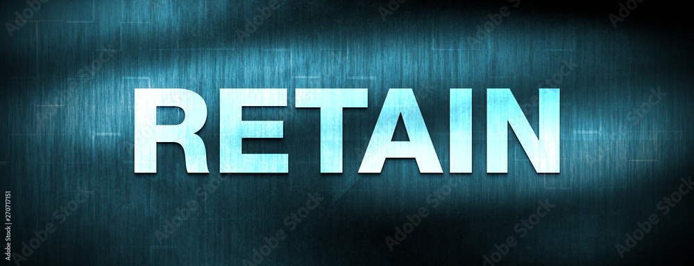Retain abstract blue banner background