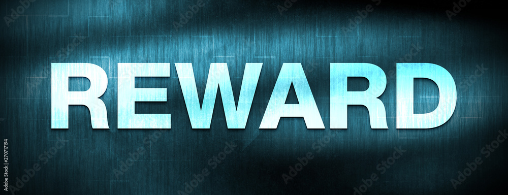 Reward abstract blue banner background