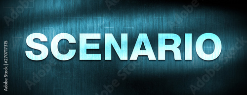Bilde på lerret Scenario abstract blue banner background