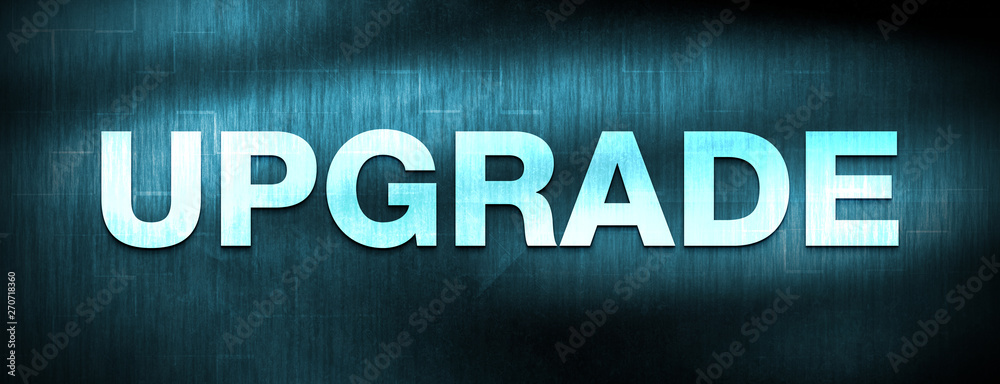 Upgrade abstract blue banner background
