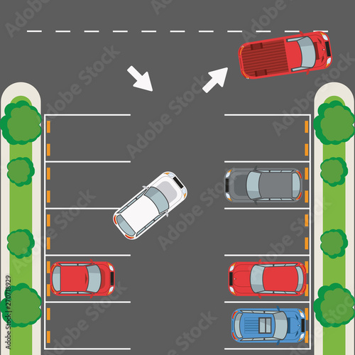 Parking zone topview