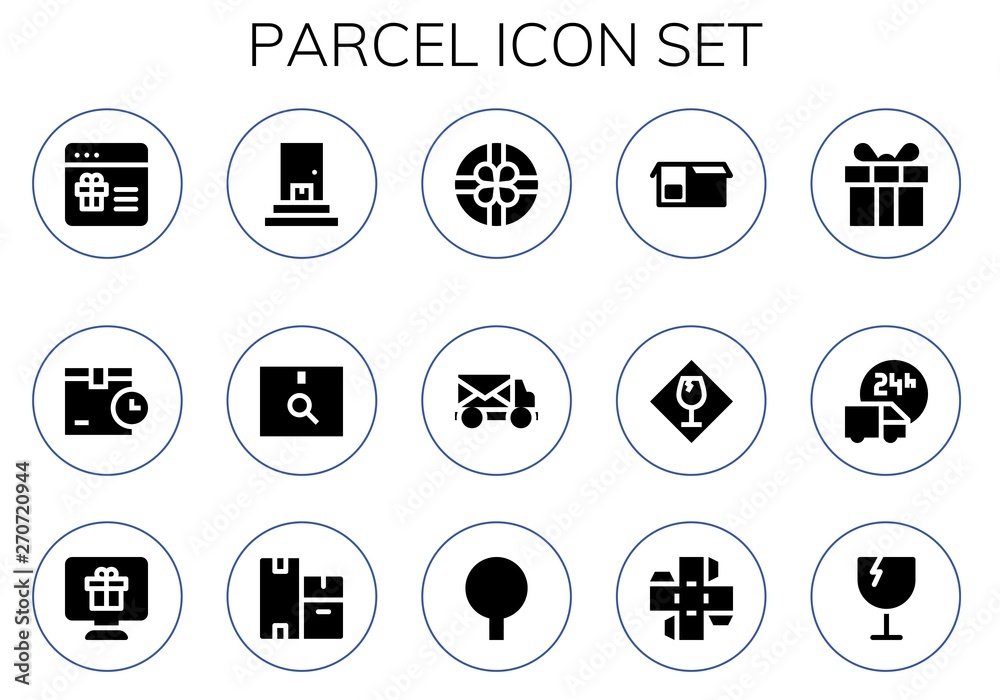 parcel icon set parcel icon set