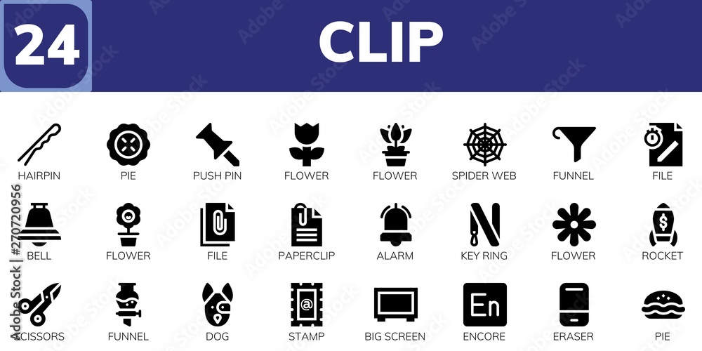 clip icon set clip icon set