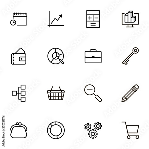 Accounting line icon set. Collection of high quality black outline logo for web site design and mobile apps. Vector illustration on a white background