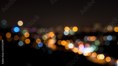 image of colorful blurred defocused bokeh Lights. motion and nightlife concept. © mohamadfaezal