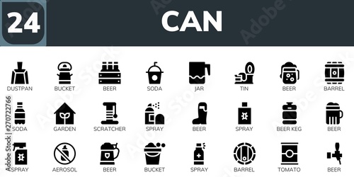 can icon set