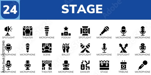 stage icon set