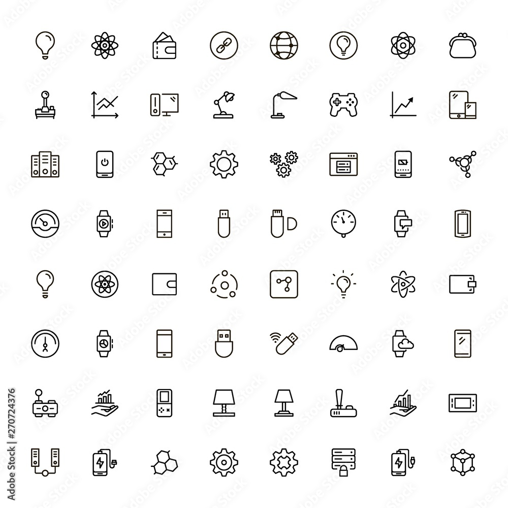 Electronic station line icon set. Collection of high quality black outline logo for web site design and mobile apps. Vector illustration on a white background Electronic station line icon set. Collection of high quality black outline logo for web site design and mobile apps. Vector illustration on a white background