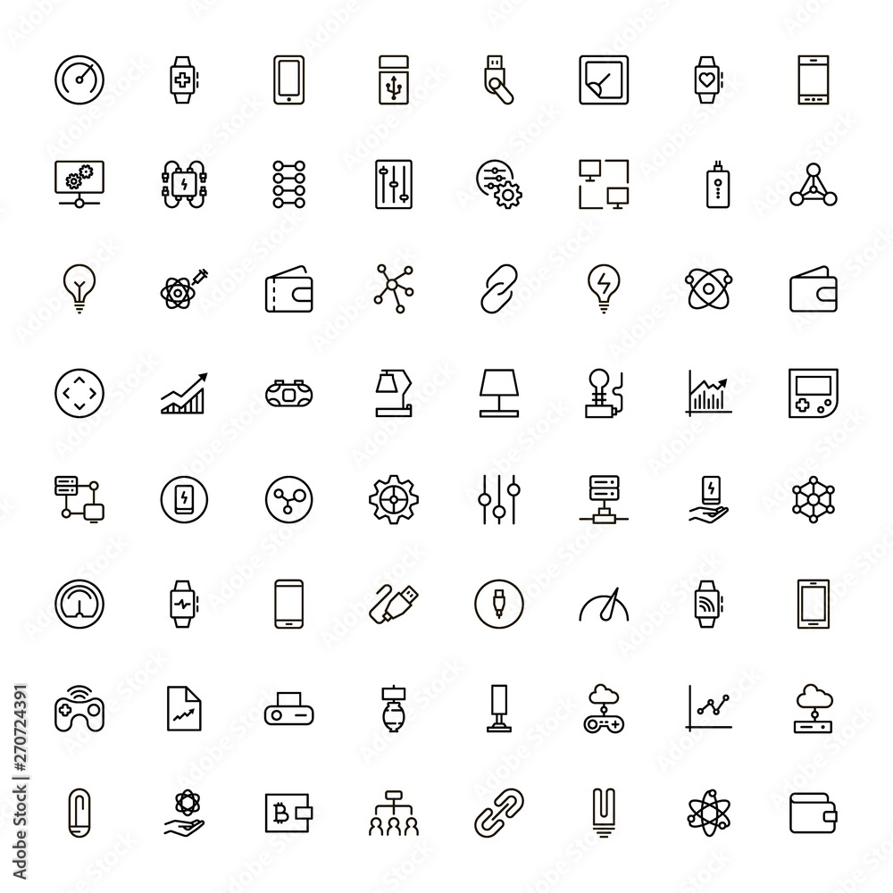 Electronic station line icon set. Collection of high quality black outline logo for web site design and mobile apps. Vector illustration on a white background Electronic station line icon set. Collection of high quality black outline logo for web site design and mobile apps. Vector illustration on a white background