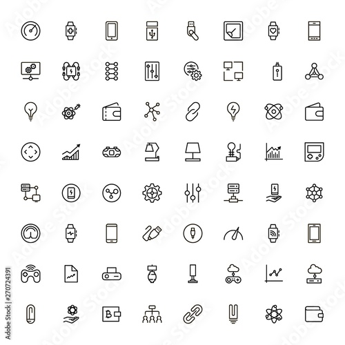 Electronic station line icon set. Collection of high quality black outline logo for web site design and mobile apps. Vector illustration on a white background