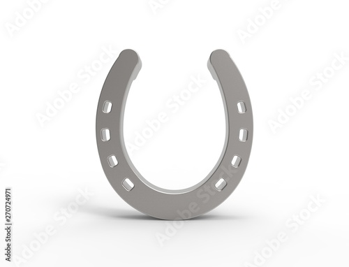 3D rendering of a horseshoe isolated in studio background