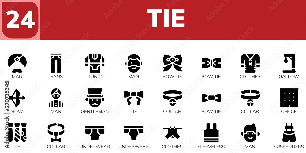 tie icon set tie icon set
