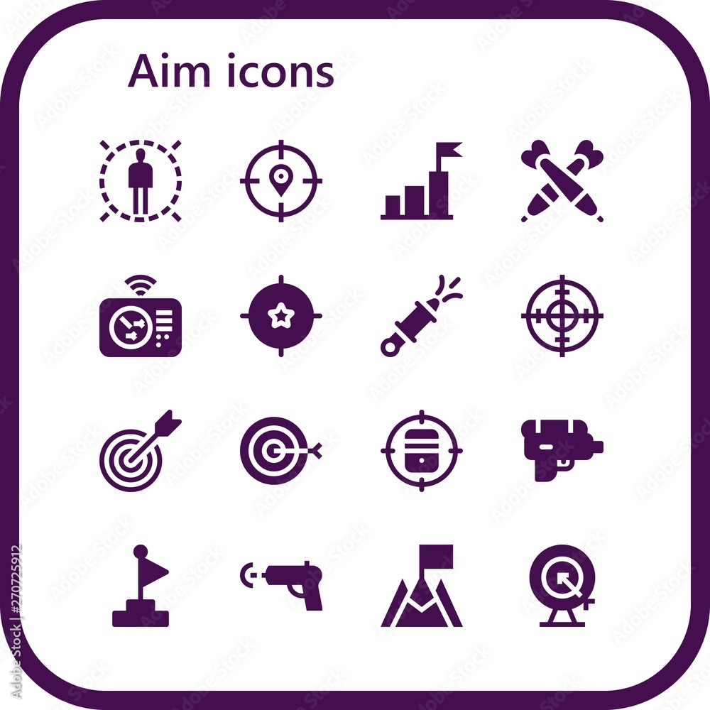 aim icon set aim icon set