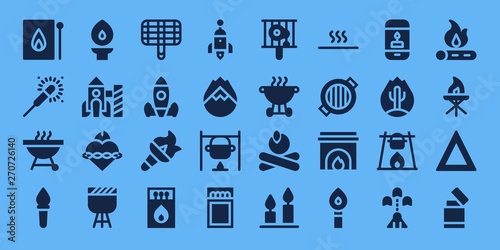 flame icon set