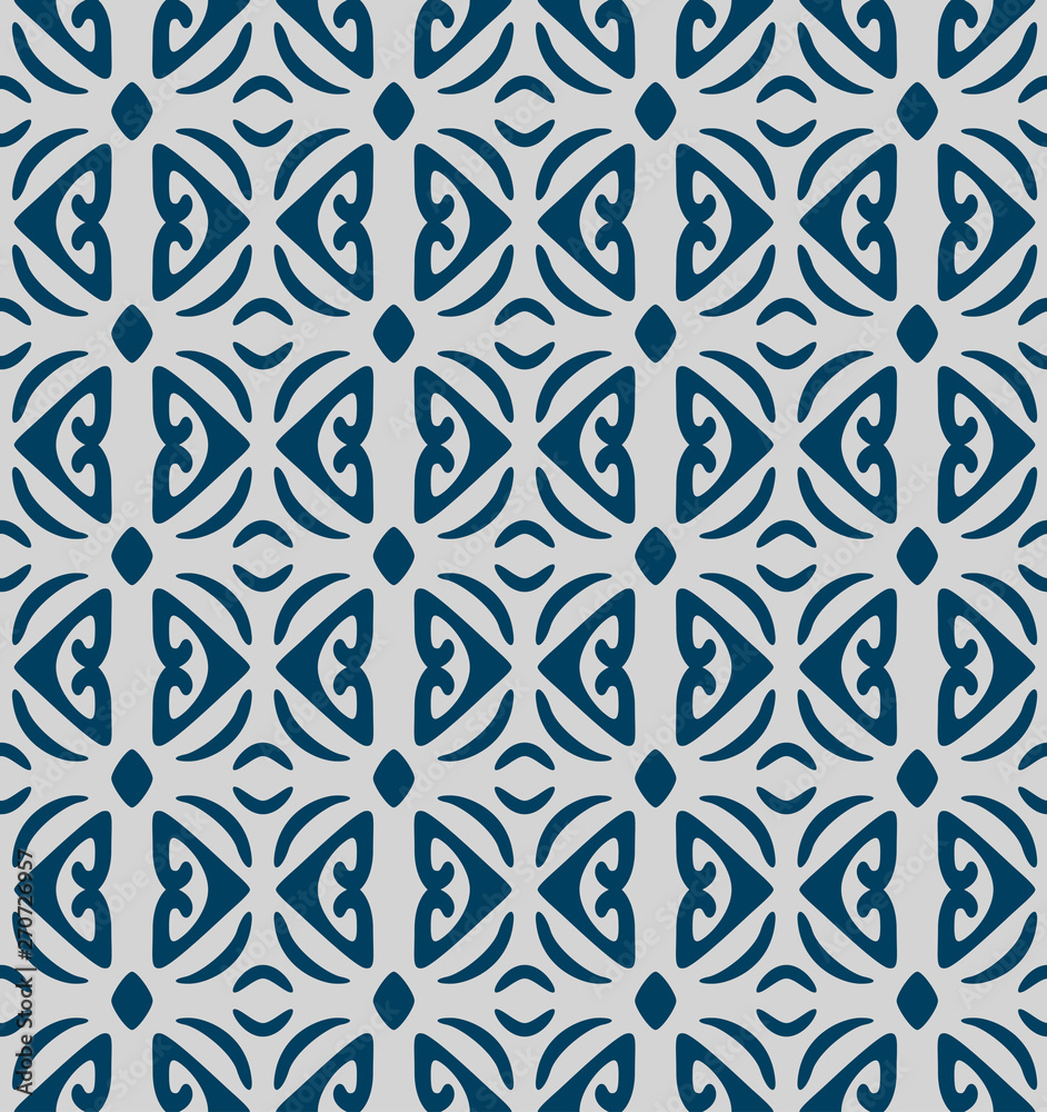 Japanese Blue Hippy Square Tile Seamless Pattern Japanese Blue Hippy Square Tile Seamless Pattern
