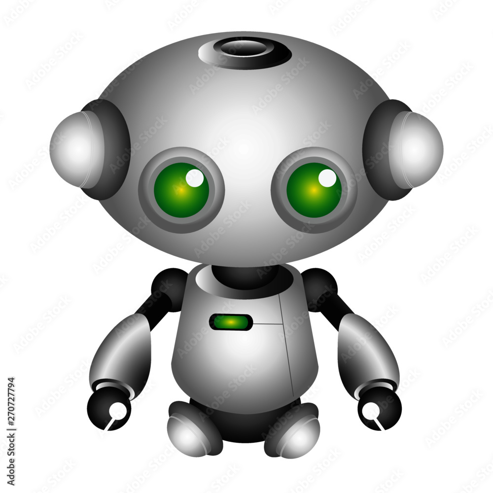 robot with green eyes robot with green eyes