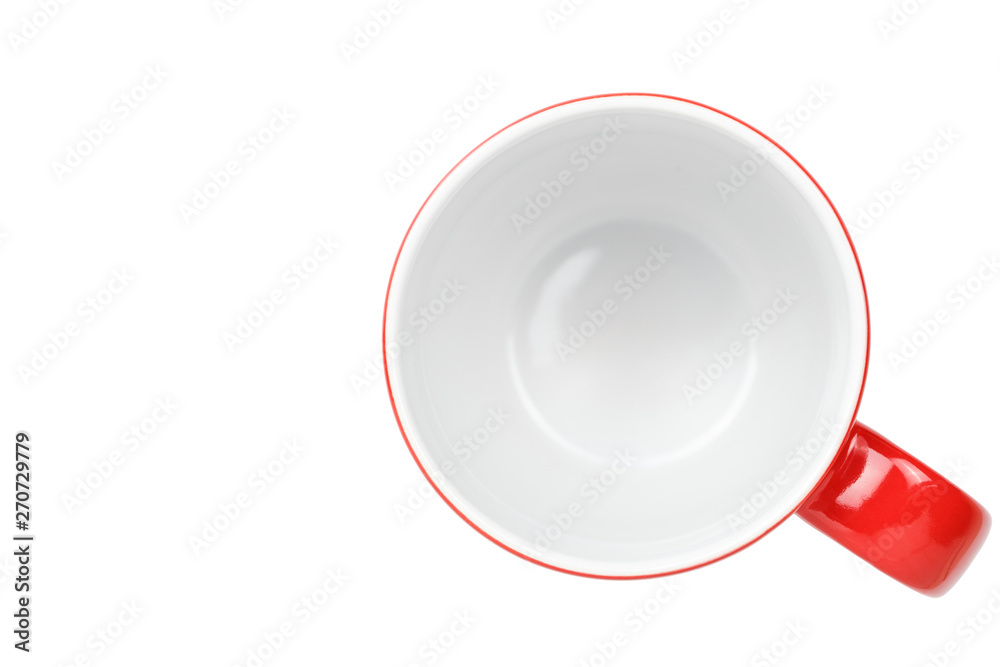 Empty red coffee cup isolated on white background. with clipping path. Empty red coffee cup isolated on white background. with clipping path.