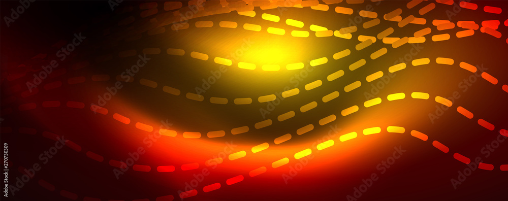 Fototapeta premium Shiny neon lines techno magic futuristic background, magic energy space light concept, abstract background wallpaper design