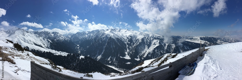 Mountains snow winter panorama