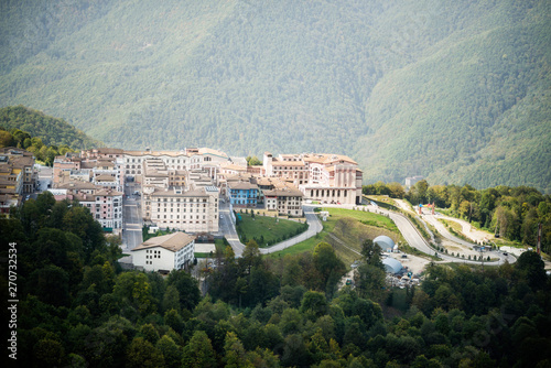 Gorky Gorod. Sochi. Krasnaya Polyana. Russia. Aerial View.