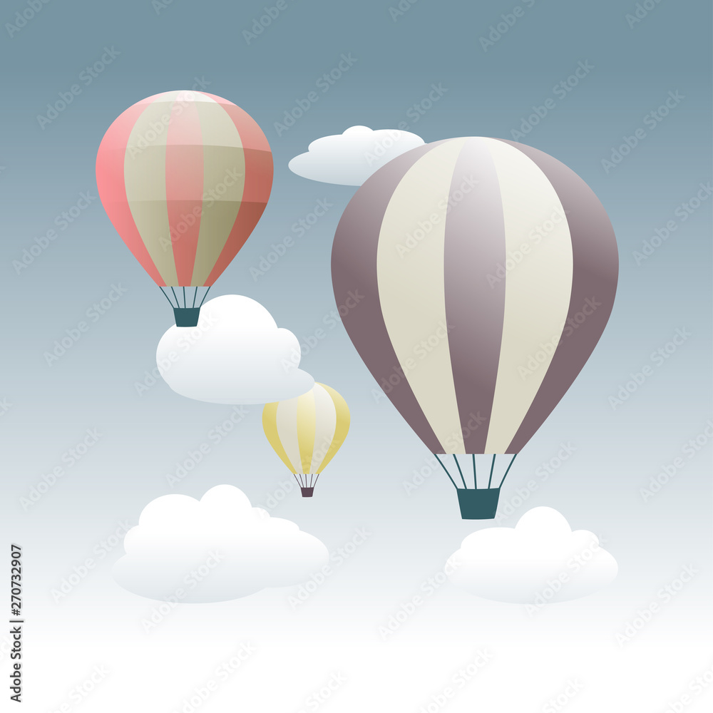 Obraz premium colorfull hot air balloons flying in the sky
