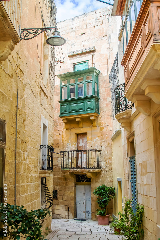 Beautiful narrow streets in Malta