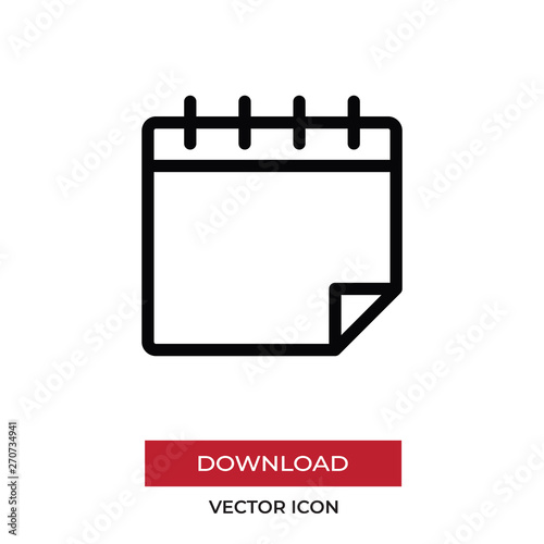 Calendar vector icon in modern style for web site and mobile app