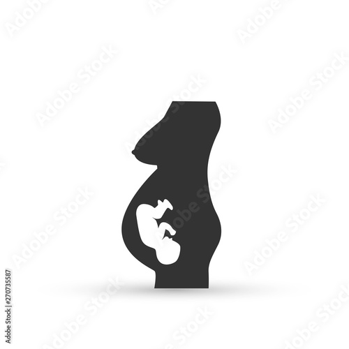 Baby ultrasound, diagnostic sonography or ultrasonography imaging flat icon