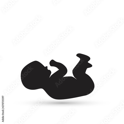 Baby ultrasound, diagnostic sonography or ultrasonography imaging flat icon