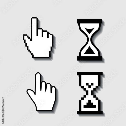 Set of flat modern cursor icons