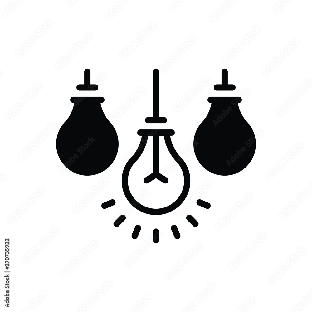 Obraz premium Black solid icon for originality smart ideas