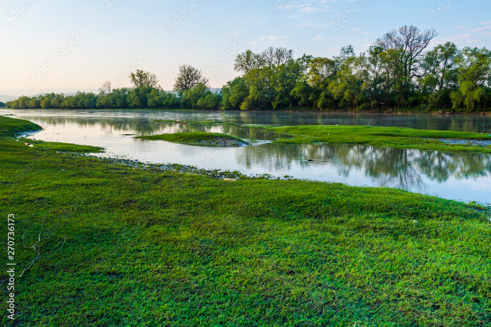 Fototapeta premium Sunrise near the river