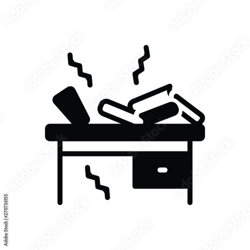 Black solid icon for oscillate shudder