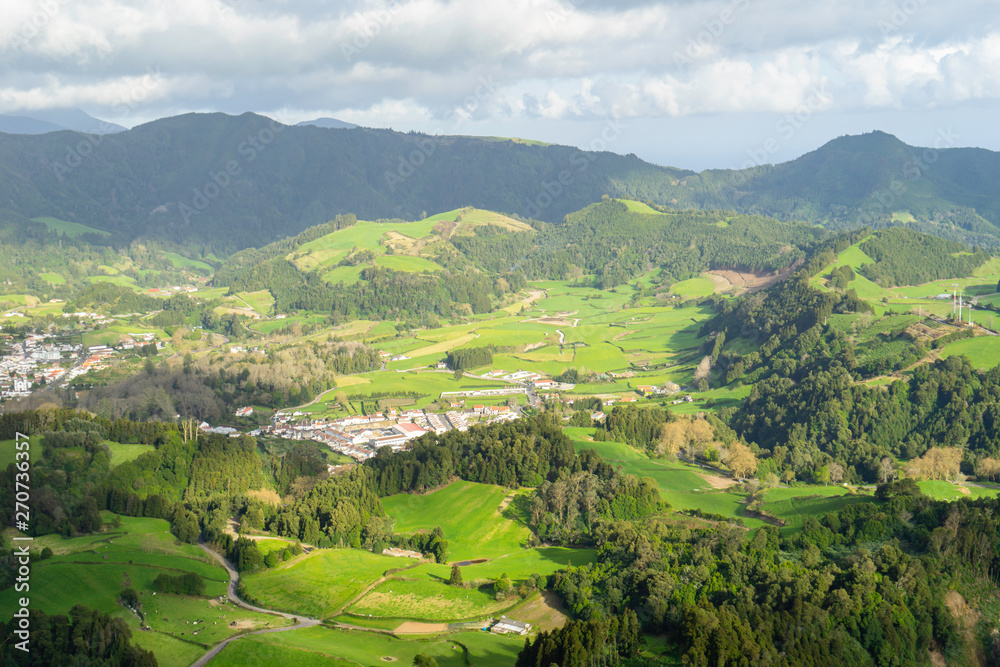 A beautiful landscape from the Sao Miguel island of Azores in Portugal