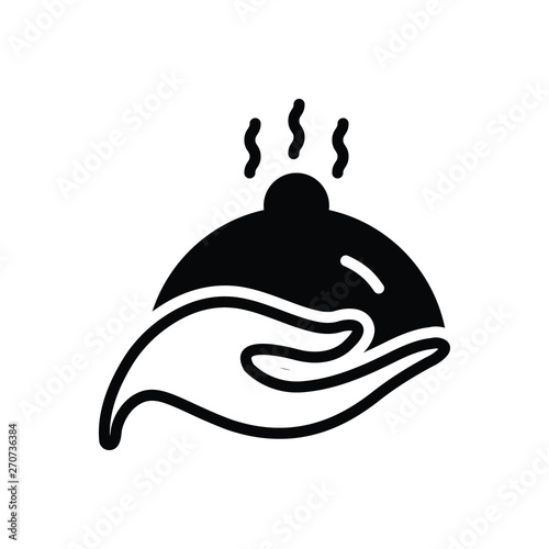 Black solid icon for nourish feed